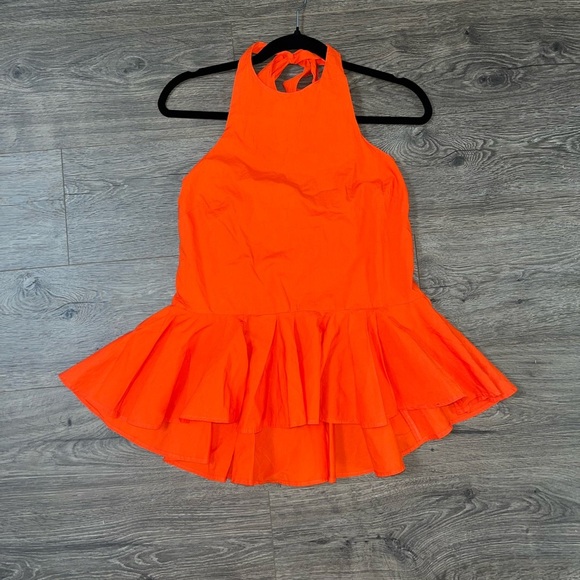 *NWOT* Free People Printemps Moment Top - Tangerine - Picture 3 of 4